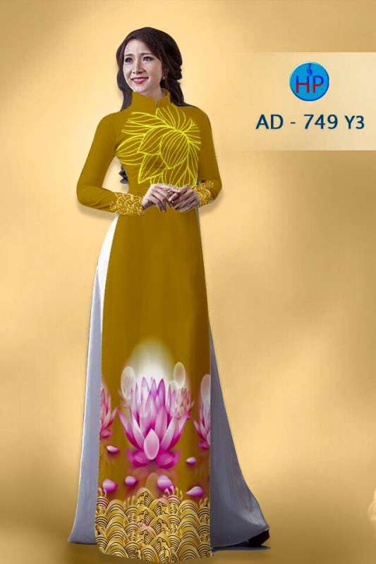 Vải áo dài Hoa Sen 3D
