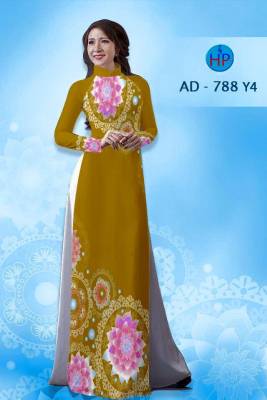 Vải áo dài hoa văn tròn-DT 1381