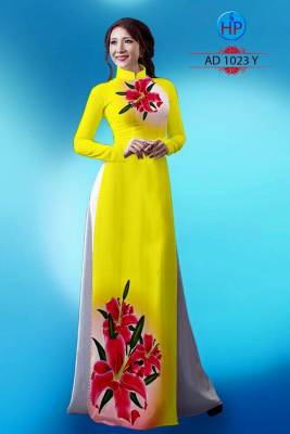 Vải áo dài hoa Ly-DT 1396
