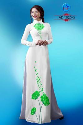 Vải áo dài hoa trên dưới-DT 1399