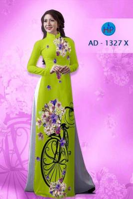 Vải áo dài hình xe đạp-DT 1411