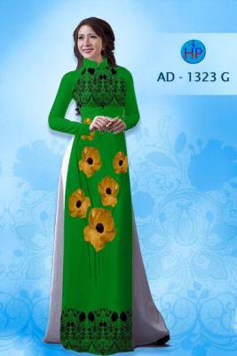 Vải áo dài hoa văn trên dưới-DT 1413