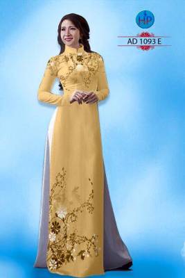 Vải áo dài cành hoa mảnh mai-DT 1415