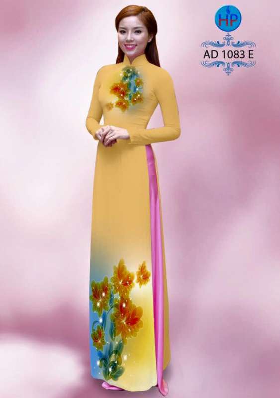 Vải áo dài hoa 3D đẹp