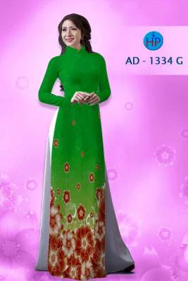 Vải áo dài hoa tà dưới-DT 1472
