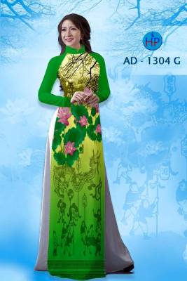 Vải áo dài hoa Sen-DT 1531