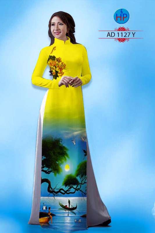 Vải áo dài phong cảnh