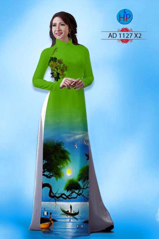 Vải áo dài phong cảnh
