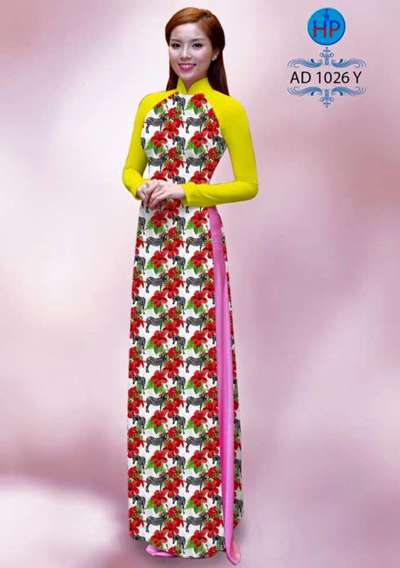 Vải áo dài hoa nhí