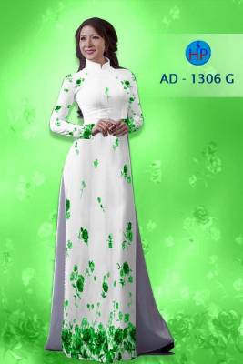 Vải áo dài hoa Hồng nhỏ-DT 1585