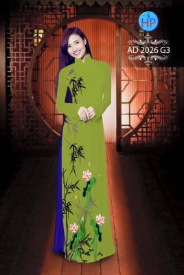 Vải áo dài hoa Sen-DT 1645