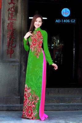 Vải áo dài hoa 3D-DT 1654