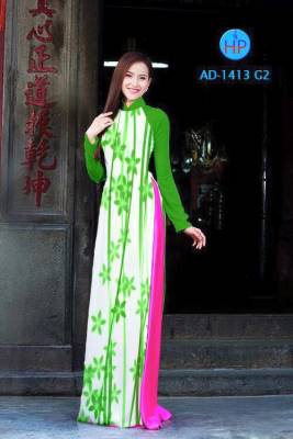 Vải áo dài hoa dọc-DT 1662