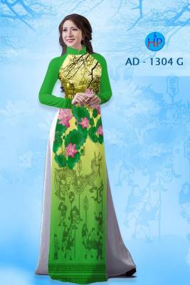 Vải áo dài hoa Sen-DT 1681