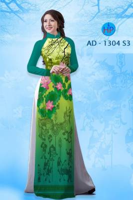 Vải áo dài hoa Sen-DT 1681