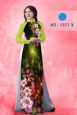 Vải áo dài phong cảnh 3D-DT 1684