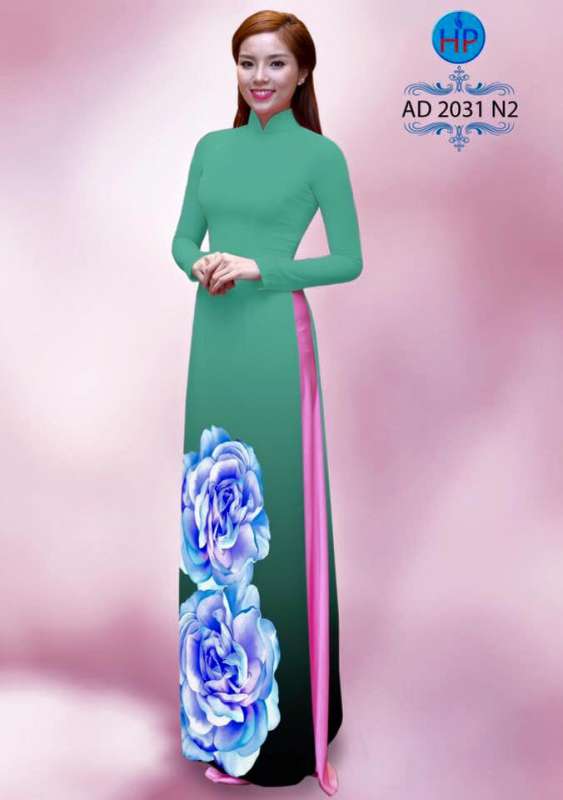 Vải áo dài hoa Hồng