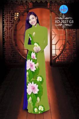 Vải áo dài hoa Sen-DT 1706