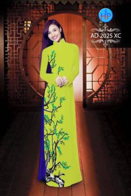 Vải áo dài cành hoa-DT 1708
