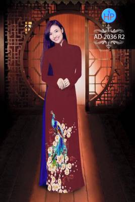 Vải áo dài cành hoa dưới-DT 1716