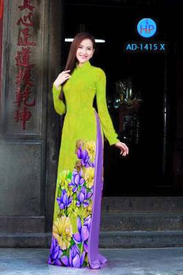 Vải áo dài hoa 3D-DT 1717
