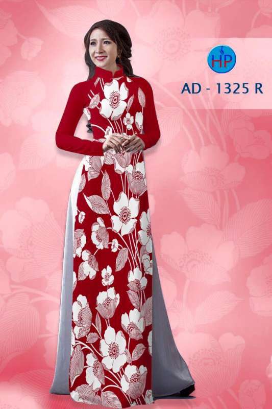 Vải áo dài hoa toàn thân