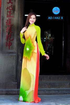 Vải áo dài cánh hoa 3D-DT 1720