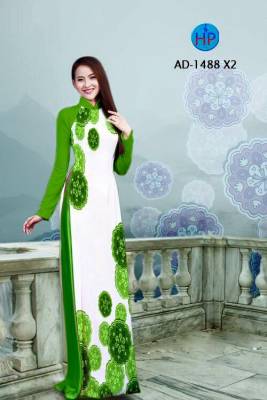 Vải áo dài hoa văn tròn-DT 1740