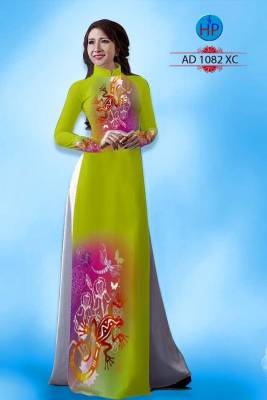 Vải áo dài hoa văn lạ mắt-DT 1743