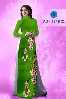 Vải áo dài hoa chạy dọc-DT 1747