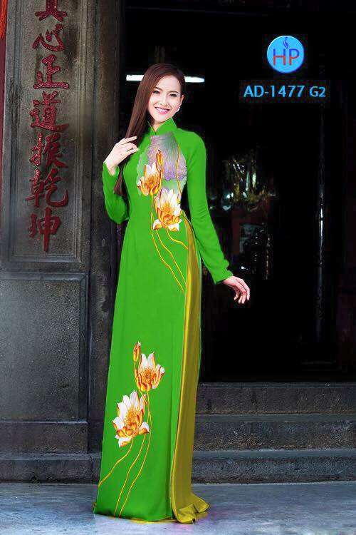 Vải áo dài hoa Sen