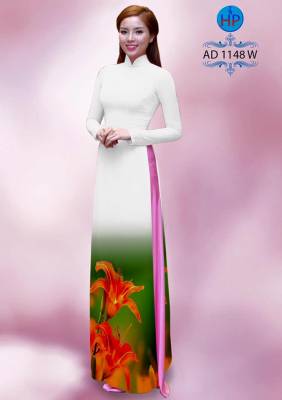 Vải áo dài hoa dưới-DT 1754