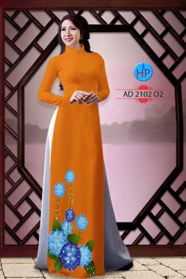 Vải áo dài hoa Bồ Công Anh-DT 1762