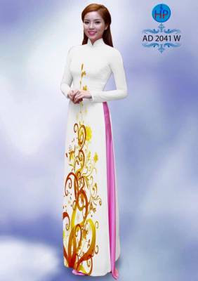 Vải áo dài hoa văn-DT 1763