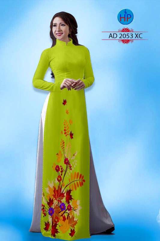 Vải áo dài hoa tà dưới