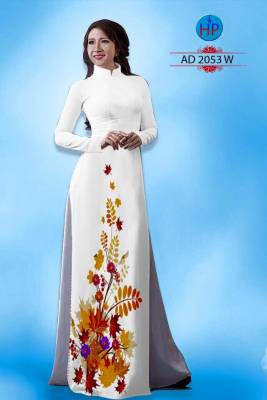Vải áo dài hoa tà dưới-DT 1800