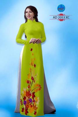 Vải áo dài hoa tà dưới-DT 1800
