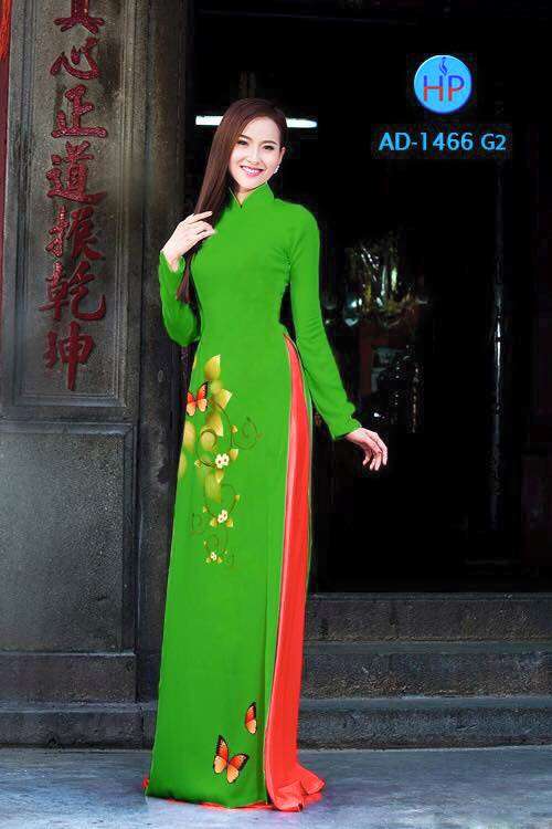 Vải áo dài hoa bướm