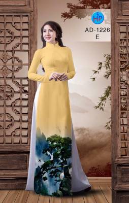 Vải áo dài phong cảnh-DT 1807