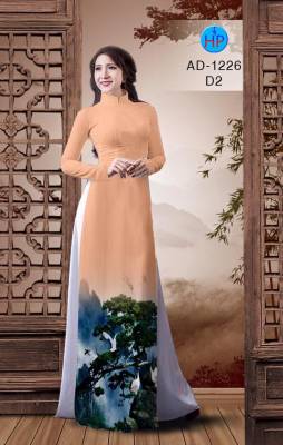 Vải áo dài phong cảnh-DT 1807