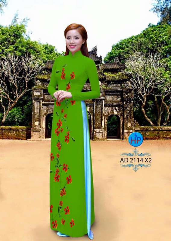 Vải áo dài hoa dọc