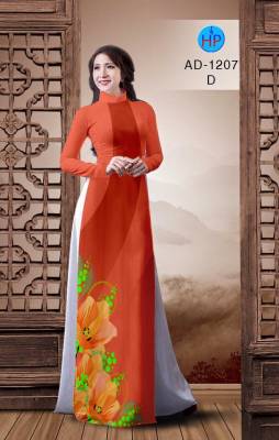 Vải áo dài hoa dưới-DT 1814