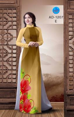 Vải áo dài hoa dưới-DT 1814