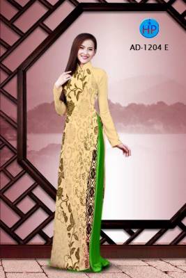 Vải áo dài hoa văn chạy dọc-DT 1819