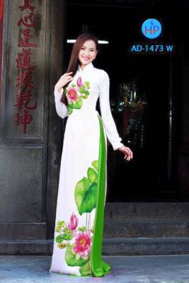 Vải áo dài hoa Sen-DT 1838