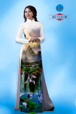 Vải áo dài phong cảnh-DT 1846