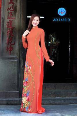 Vải áo dài hoa chạy dọc-DT 1847