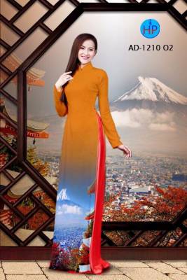 Vải áo dài phong cảnh-DT 1849