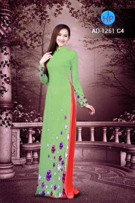 Vải áo dài hình đá ruby-DT 1914