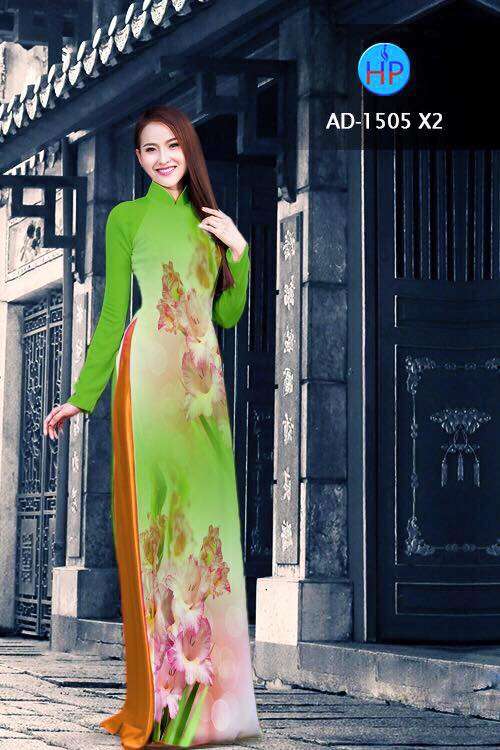 Vải áo dài hoa 3D mờ